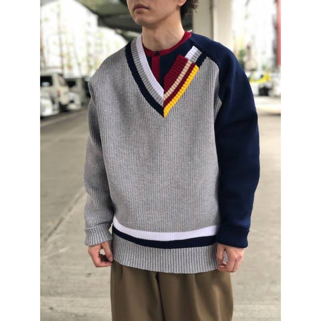 ESTER YARN KNIT DOCKING Kolor ニット