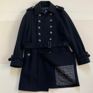 定価8万円】バーバリーブラックレーベル カシミア混 ナポレオンコート
