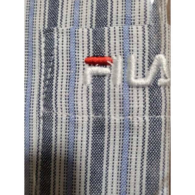 FILA(フィラ)の定価4290円‼️FILA ボタンダウンシャツ/ネイビー系ストライプ/M 未使用 メンズのトップス(シャツ)の商品写真