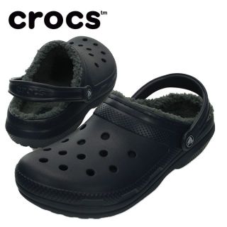 クロックス(crocs)の22cm クロックス classic lined clog ネイビー ボア(サンダル)