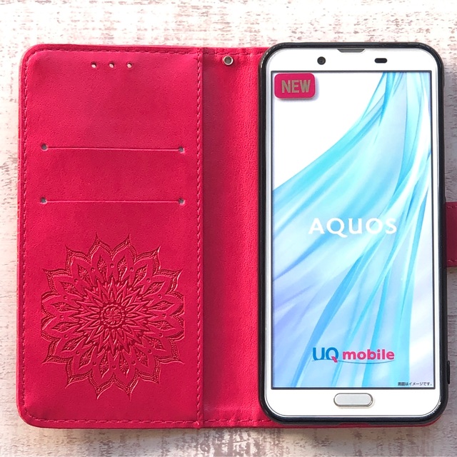 新発売 AQUOS Sense2 手帳型 ケース レッド 赤 猫 292 AQUOS Sense2 手帳型 ケース レッド 赤 猫 292