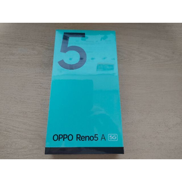 スマートフォン本体新品未開封 OPPO Reno5 A（SIMフリー版）- アイスブルー
