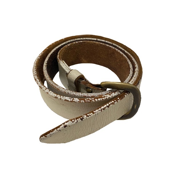 ベルト KAPITAL - Kapital Thread Studs White Leather Belt