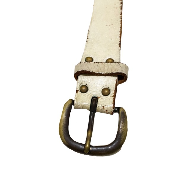 KAPITAL(キャピタル)のKapital Thread Studs White Leather Belt メンズのファッション小物(ベルト)の商品写真
