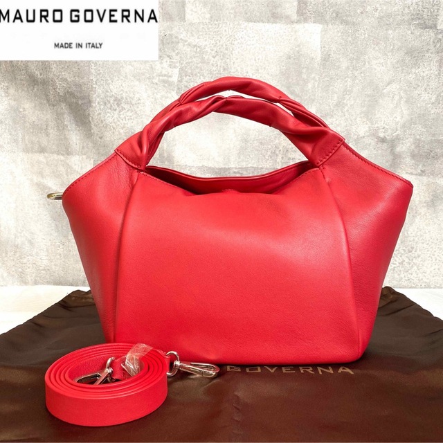 注目ブランドのギフト GOVERNA 【美品】MAURO BORSA6612 BAG LIPSTICK ハンドバッグ