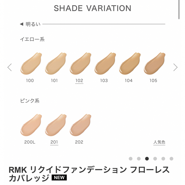 RMK(アールエムケー)のRMK リクイドファンデーション 201 コスメ/美容のベースメイク/化粧品(ファンデーション)の商品写真