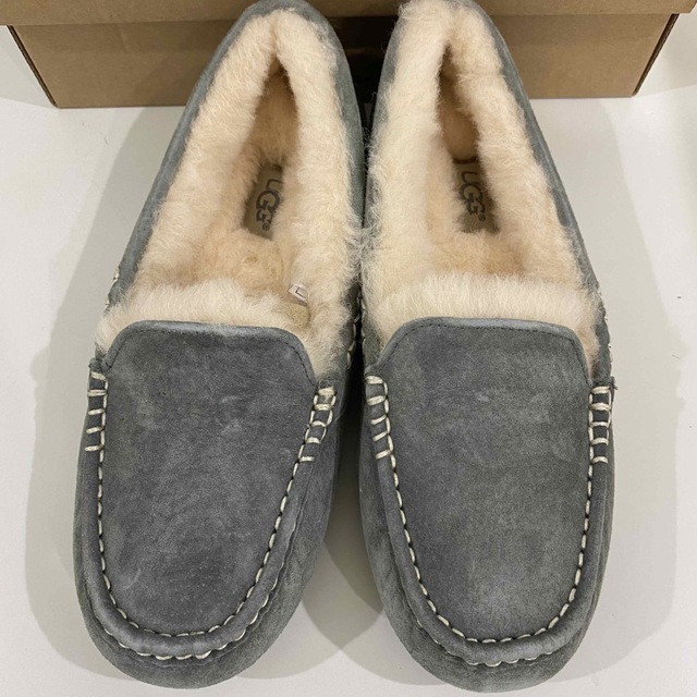 新品 UGG アグ アンスレー 23 cm モカシン グレー - スリッポン/モカシン