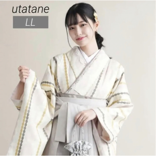 再入荷 新品【utatane】着物&袴セット 卒業式 二尺袖着物 袴 卒業式