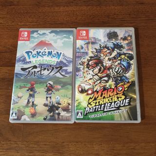 ニンテンドースイッチ(Nintendo Switch)のポケットモンスターアルセウス マリオストライカーズバトルリーグ　セット(携帯用ゲームソフト)