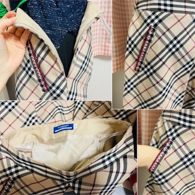 BURBERRY BLUE LABEL(バーバリーブルーレーベル)の美品　バーバリー　ブルーレーベル　バーバリーチェック　Aラインスカート　36 レディースのスカート(ひざ丈スカート)の商品写真