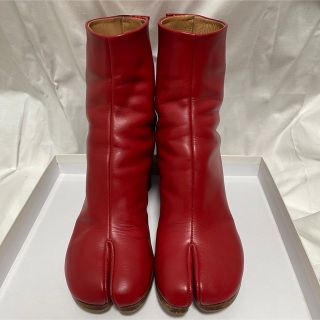 マルタンマルジェラ(Maison Martin Margiela)のmaison margiela メゾンマルジェラ　足袋ブーツ　赤　レッド(ブーツ)