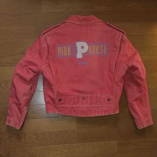 PINK HOUSE(ピンクハウス)のPINK  HOUSE　ピンクハウス　デニム　ライダース　ジャケット レディースのジャケット/アウター(ライダースジャケット)の商品写真