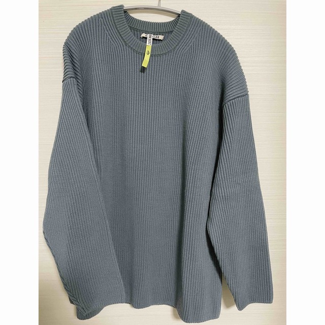 AURALEE WOOL RIB KNIT BLUE オーラリー 有名な高級ブランド www