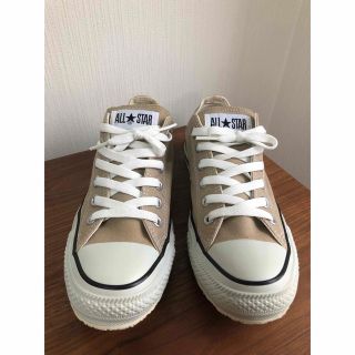 コンバース(CONVERSE)のコンバース converse  ベージュ all star スカルソールカスタム(スニーカー)