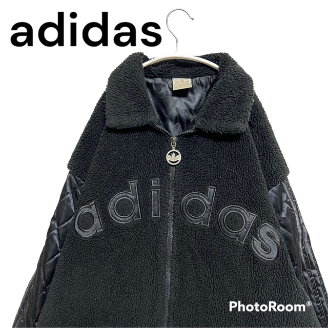 【超希少】80's ~ 90's adidas パーカー　内ボア　キルティング