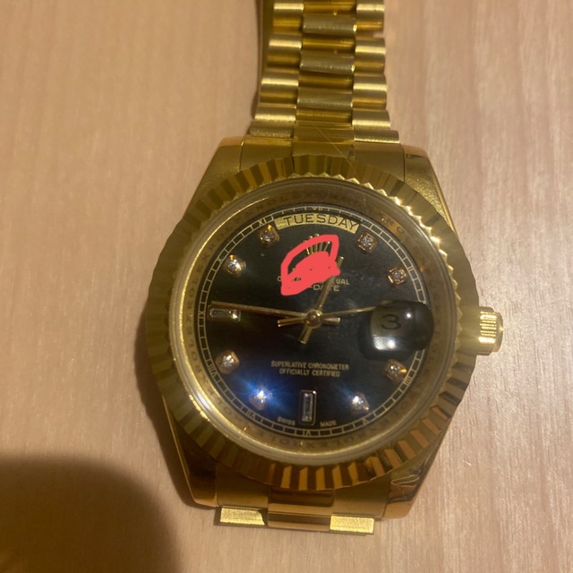 ゴールド時計腕時計(デジタル)