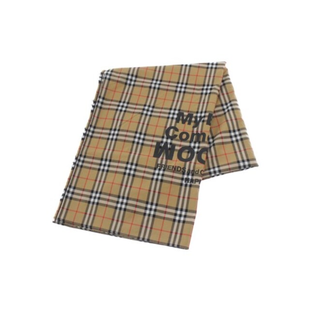COMME des GARCONS ストール - ベージュx黒等(チェック) 【古着