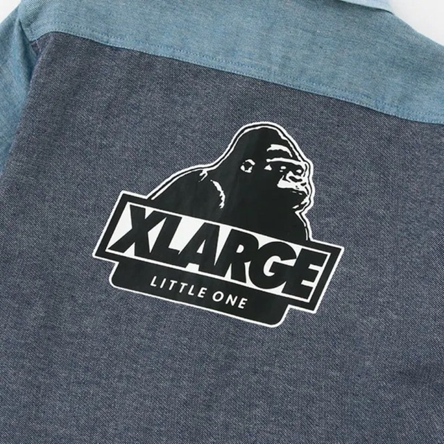 XLARGE(エクストララージ)のXLARGE KIDS キリカエ長袖シャツ 90 キッズ/ベビー/マタニティのキッズ服男の子用(90cm~)(Tシャツ/カットソー)の商品写真