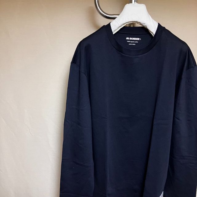 Jil Sander(ジルサンダー)の新品 L JIL SANDER 22aw パックTシャツ 紺 長袖 3877 メンズのトップス(Tシャツ/カットソー(七分/長袖))の商品写真