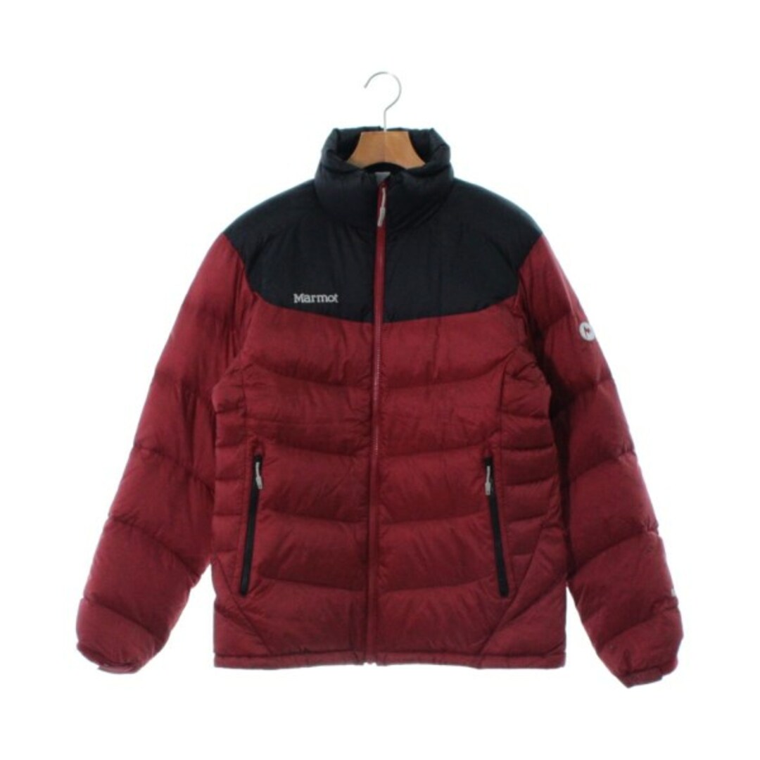 Marmot マーモット ダウンジャケット/ダウンベスト M 赤系x黒 【古着