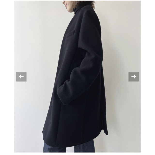 L'Appartement DEUXIEME CLASSE(アパルトモンドゥーズィエムクラス)のL'Appartement No Collar Chester Coat レディースのジャケット/アウター(チェスターコート)の商品写真