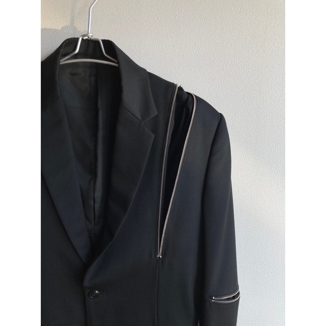 ALMOSTBLACK 18ss zip design  jacket