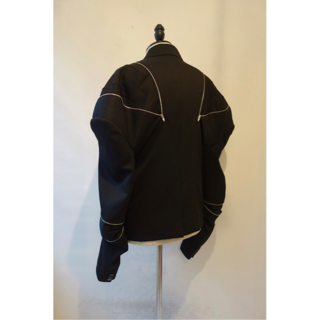 ALMOSTBLACK 18ss zip design  jacket