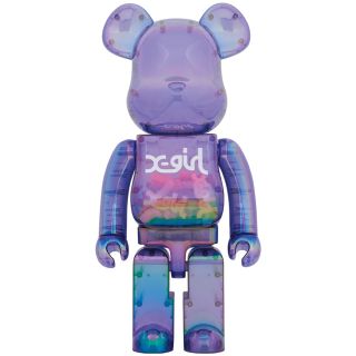 メディコムトイ(MEDICOM TOY)のBE@RBRICK X-girl CLEAR PURPLE 1000%(その他)