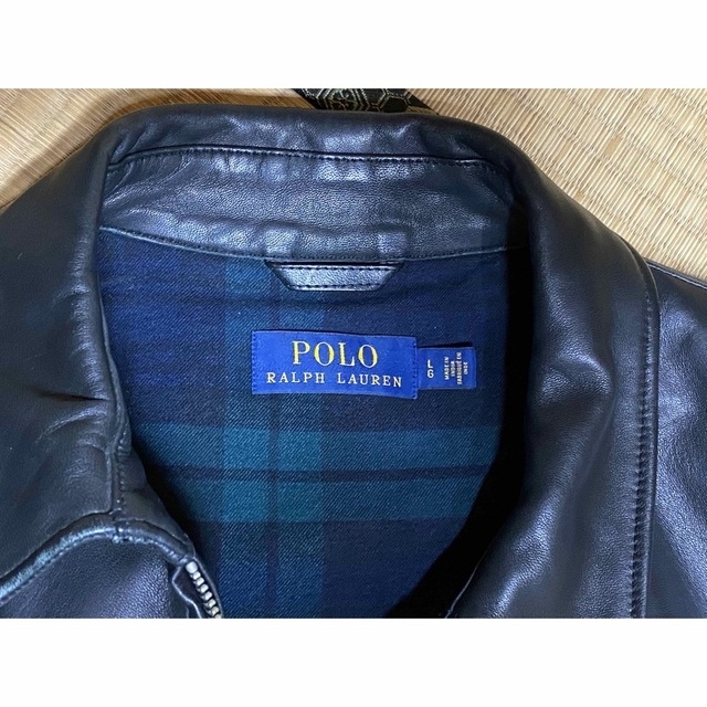 POLO RALPH LAUREN(ポロラルフローレン)のsheva様専用★ラルフローレン レザージャケット　黒 L メンズのジャケット/アウター(レザージャケット)の商品写真