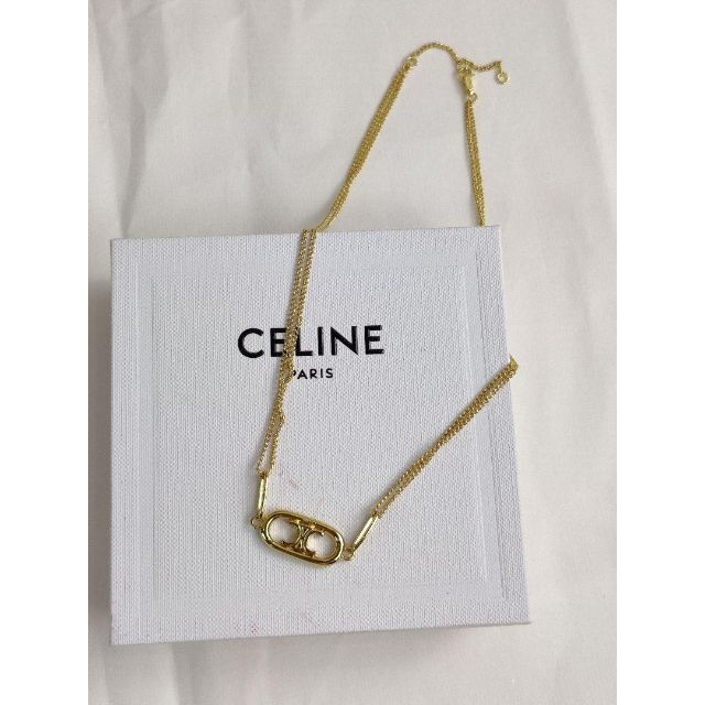 憧れ 【美品】CELINE セリーヌ バッグモチーフネックレス マカダム
