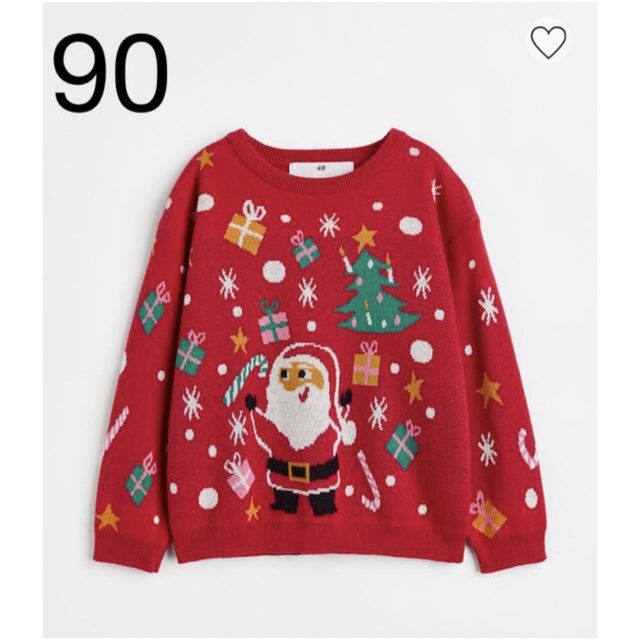 H&M(エイチアンドエム)の新品未開封品　H&M  クリスマス　ニット　セーター　90 キッズ/ベビー/マタニティのキッズ服男の子用(90cm~)(ニット)の商品写真