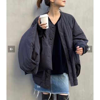 プラージュ(Plage)のハクウ　別注 QUILT JK WITH DOWN HOOD ブルゾン(ブルゾン)