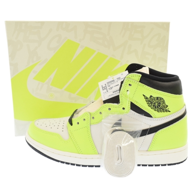 NIKE ナイキ AIR JORDAN 1 RETRO HIGH OG "VOLT" エアジョーダン1 レトロ ハイカットスニーカー ボルトイエロー US9.5/27.5cm 555088-702