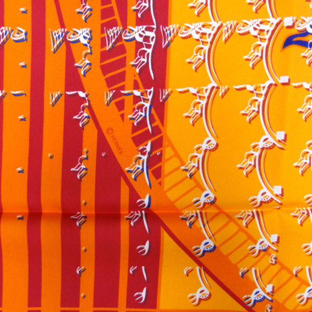 HERMES - エルメス カレ90 スカーフ 24 FAUBOURG SECONDE GINZA HERMES - エルメス カレ90 スカーフ 24 FAUBOURG SECONDE GINZA