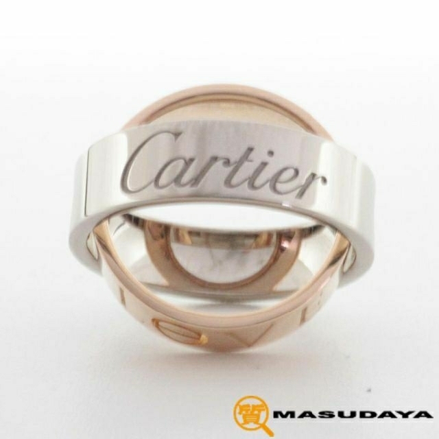高額売筋】 Cartier カルティエシークレットラブリングK18WG/K18PG【美