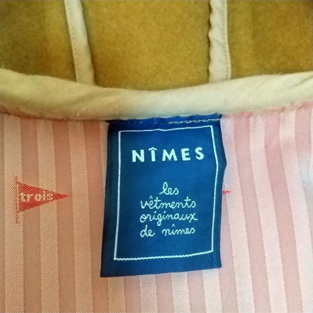 NIMES(ニーム)のNIMES ニーム　 フード付きコート　毛90%カシミア10%　コート　L レディースのジャケット/アウター(その他)の商品写真