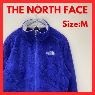 ザノースフェイス(THE NORTH FACE)の【美品】古着　ノースフェイス　フリースジャケット　レディース　Mサイズ　ブルー(ブルゾン)