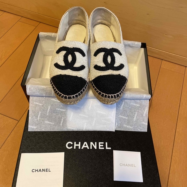 CHANELエスパドリーユ フラットシューズ スリッポン スニーカー
