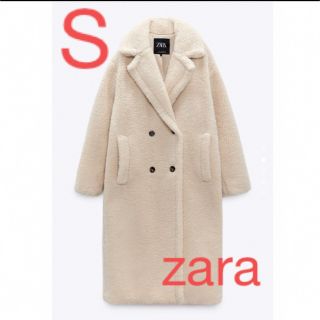 ザラ(ZARA)の★ぽんちゃん様専用★ZARA フェイクボアコート　エクリュ S 新品未使用テディ(毛皮/ファーコート)