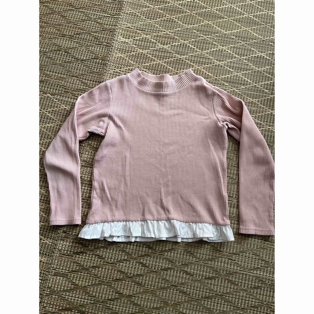 NARUMIYA INTERNATIONAL(ナルミヤ インターナショナル)の130 ピンク　リブカットソー　b-ROOM  ナルミヤインターナショナル キッズ/ベビー/マタニティのキッズ服女の子用(90cm~)(Tシャツ/カットソー)の商品写真