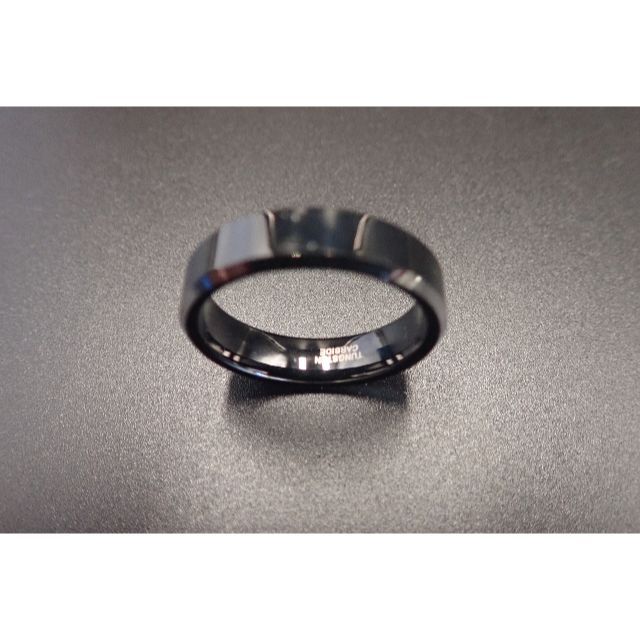 タングステンリング ブラック メンズ 25号 5mm幅 メンズのアクセサリー(リング(指輪))の商品写真