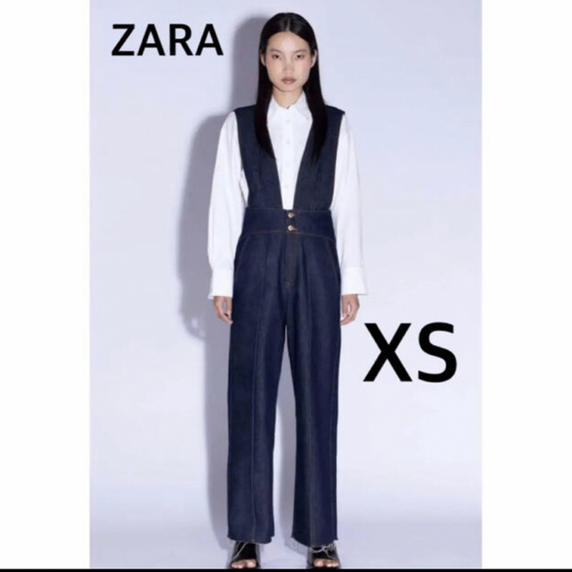 ZARA(ザラ)の【ZARA】リラックスカットデニムサロペット レディースのパンツ(サロペット/オーバーオール)の商品写真