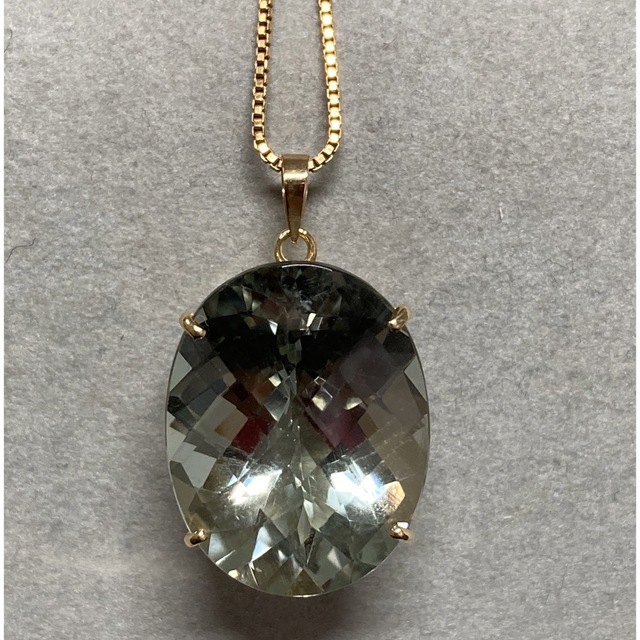 K18 17.74ct グリーンアメシスト　ネックレストップ