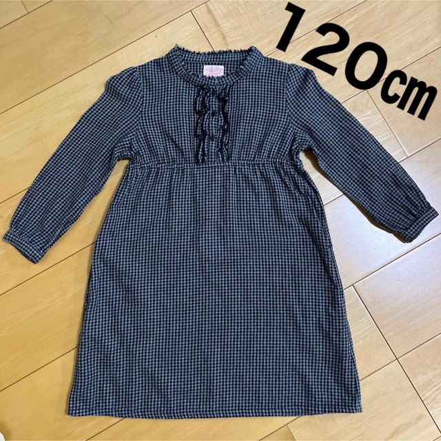 UNIQLO(ユニクロ)のユニクロ　フランネル　ワンピース　チュニック　長袖ワンピース　120㎝ キッズ/ベビー/マタニティのキッズ服女の子用(90cm~)(ワンピース)の商品写真