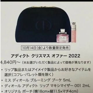 ディオール(Dior)のディオール アディクトクリスマスオファー 2022(ポーチ)