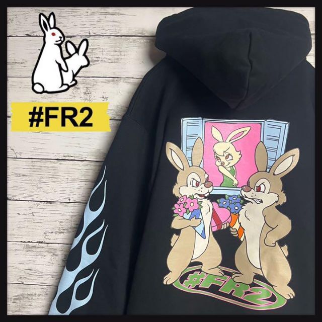 【即完売モデル】 FR2 色情兎 ファイヤーパターン 入手困難 パーカー 希少 | フリマアプリ ラクマ
