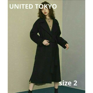 ユナイテッドトウキョウ(UNITED TOKYO)のUNITED TOKYO サイドスリットビックカラーコート ブラック(ロングコート)