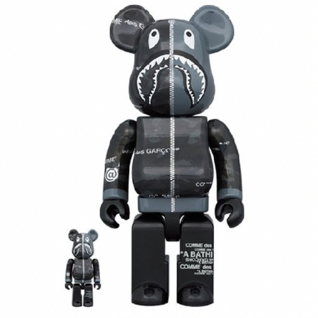 BE@RBRICK(ベアブリック)のBearbrick BAPE®︎ CDG CAMO SHARK エンタメ/ホビーのフィギュア(その他)の商品写真