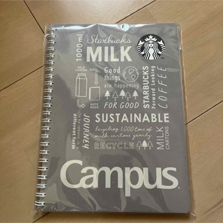 スターバックスコーヒー(Starbucks Coffee)のスターバックス　キャンパスリングノート　グレー(ノート/メモ帳/ふせん)