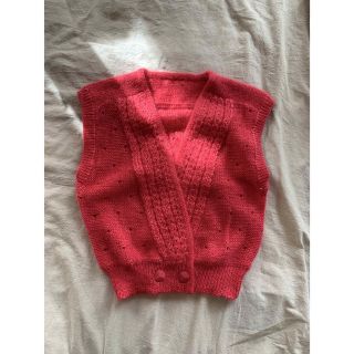 ロキエ(Lochie)のvintage fuchsia pink knitgilet(ベスト/ジレ)